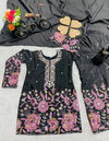 OC 212 Heavy Chinon Silk With Embroidery Sequence Work Top With Sharara And Dupatta Wholesalers In Delhi